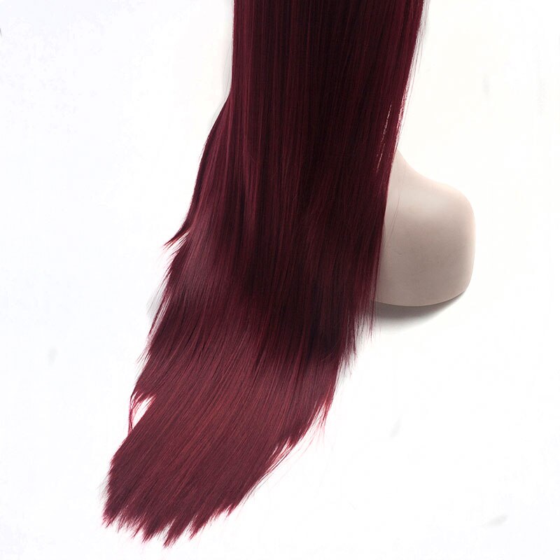 Peluca de encaje frontal de 13*3 DE Bombshell sintético liso, vino oscuro, Burdeos, pelo de fibra resistente al calor, cabello Natural para mujer