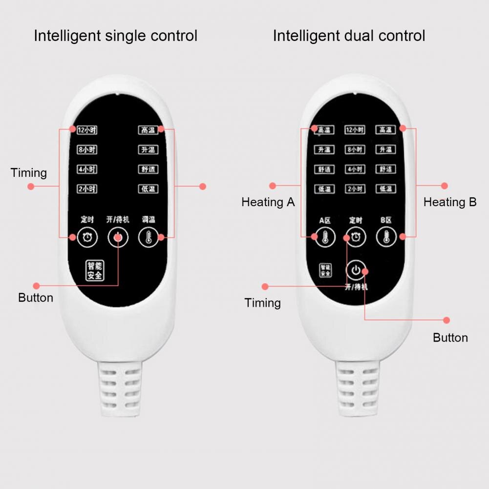Electric Blanket Energy-efficient Quick Warming Safe Soft Surface Double Thermal Blanket Super Soft Flannel Heating Blanket