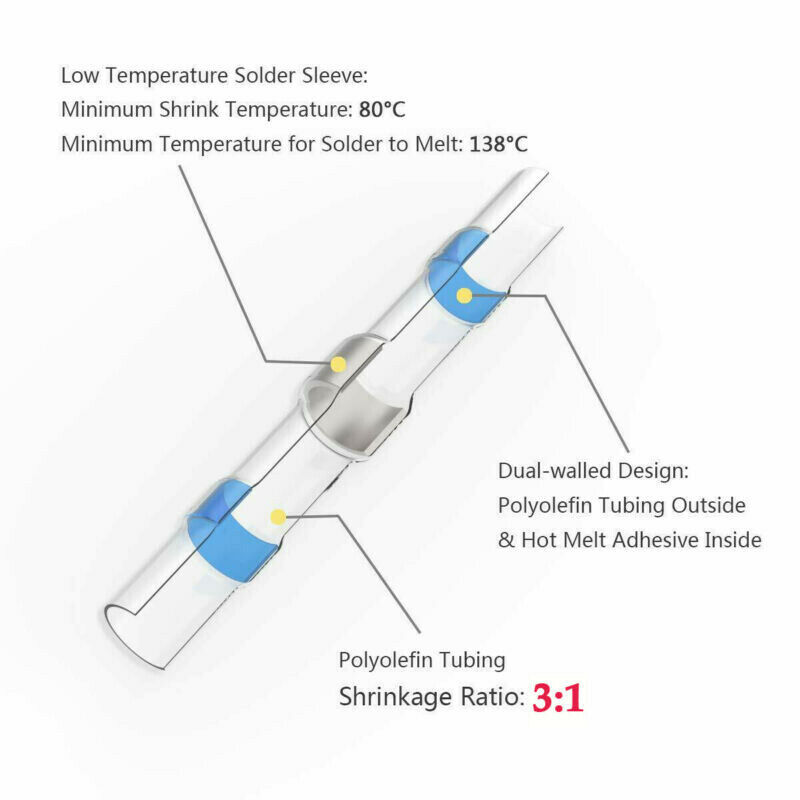 Connector Terminals Metric Accessory Insulated Electrical Waterproof Heat Shrink