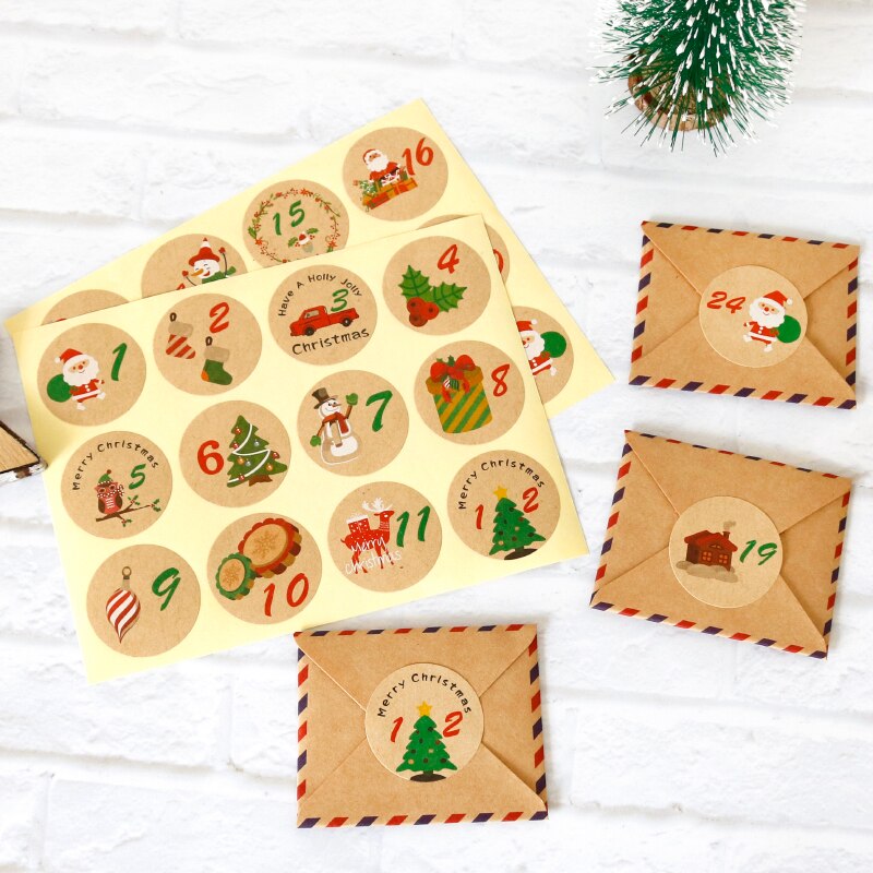 Kraft Papier Kerstcadeau Stickers 75 * 50 Mm Zelfklevende Kerst Etiketten Geschenk Naam Label Rollen Voor Etikettering Xmas Kinderen Decoraties Verzegeling 200 Stuks (sneeuwsman