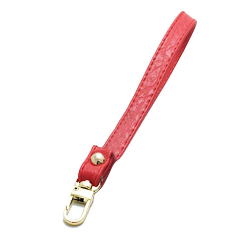 Portable Handbag Strap DIY Pu Leather Replacement Wallet Coin Bag Belt Solid Color Handle Bag Parts Accessories: Red