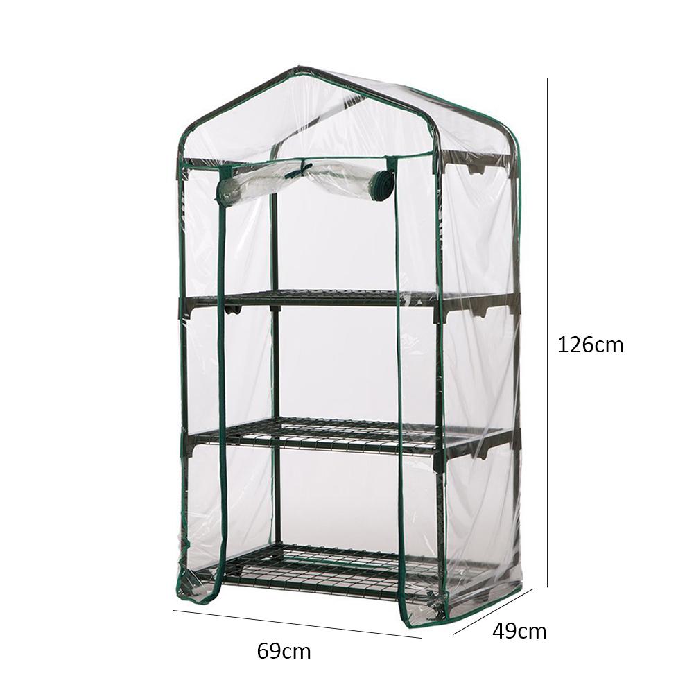 Cubierta de PVC para invernadero de jardín, miniplanta de jardín cálida, impermeable, protección Anti-UV, plantas de jardín, flores, sin estante de hierro: S withou rack