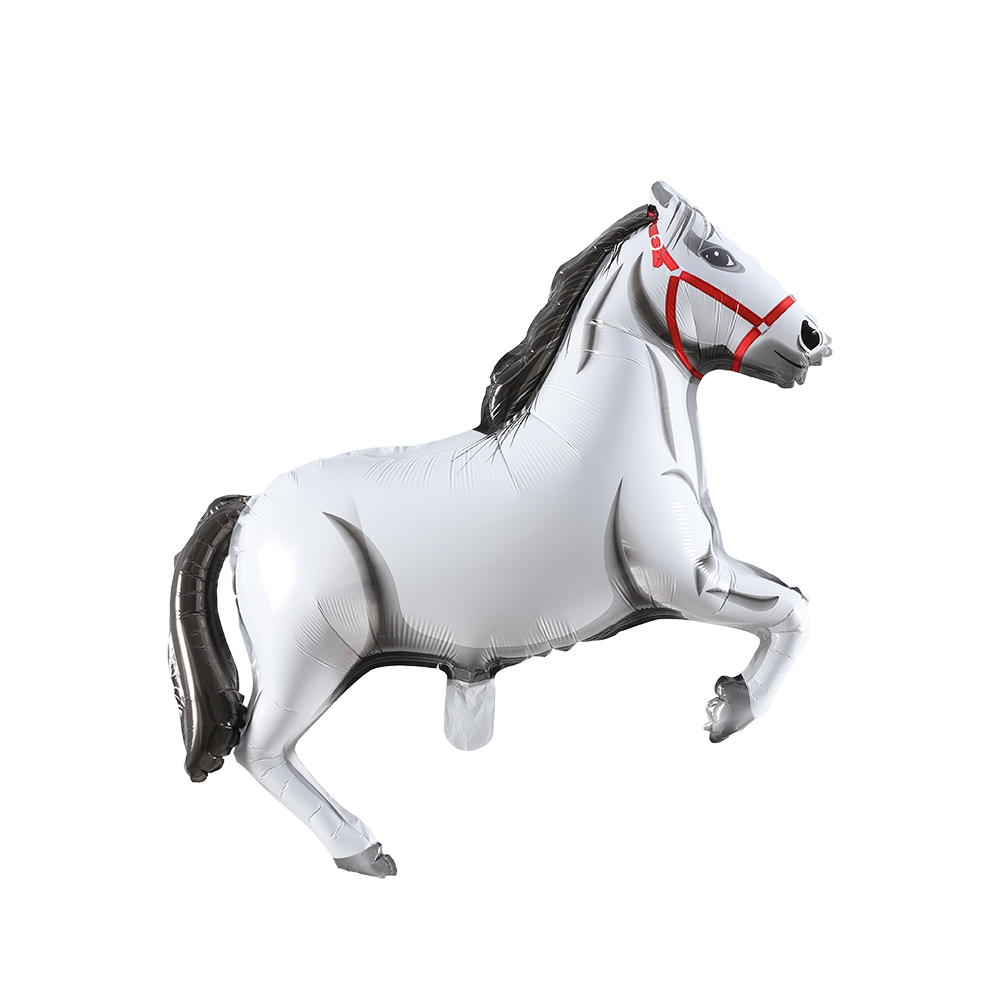 1/2pcs Large Black White Horse Balloon Aluminum Foil Horse-Shaped Balloons Cowboy Birthday Party Decoration Baby Shower Supplies: AGATE