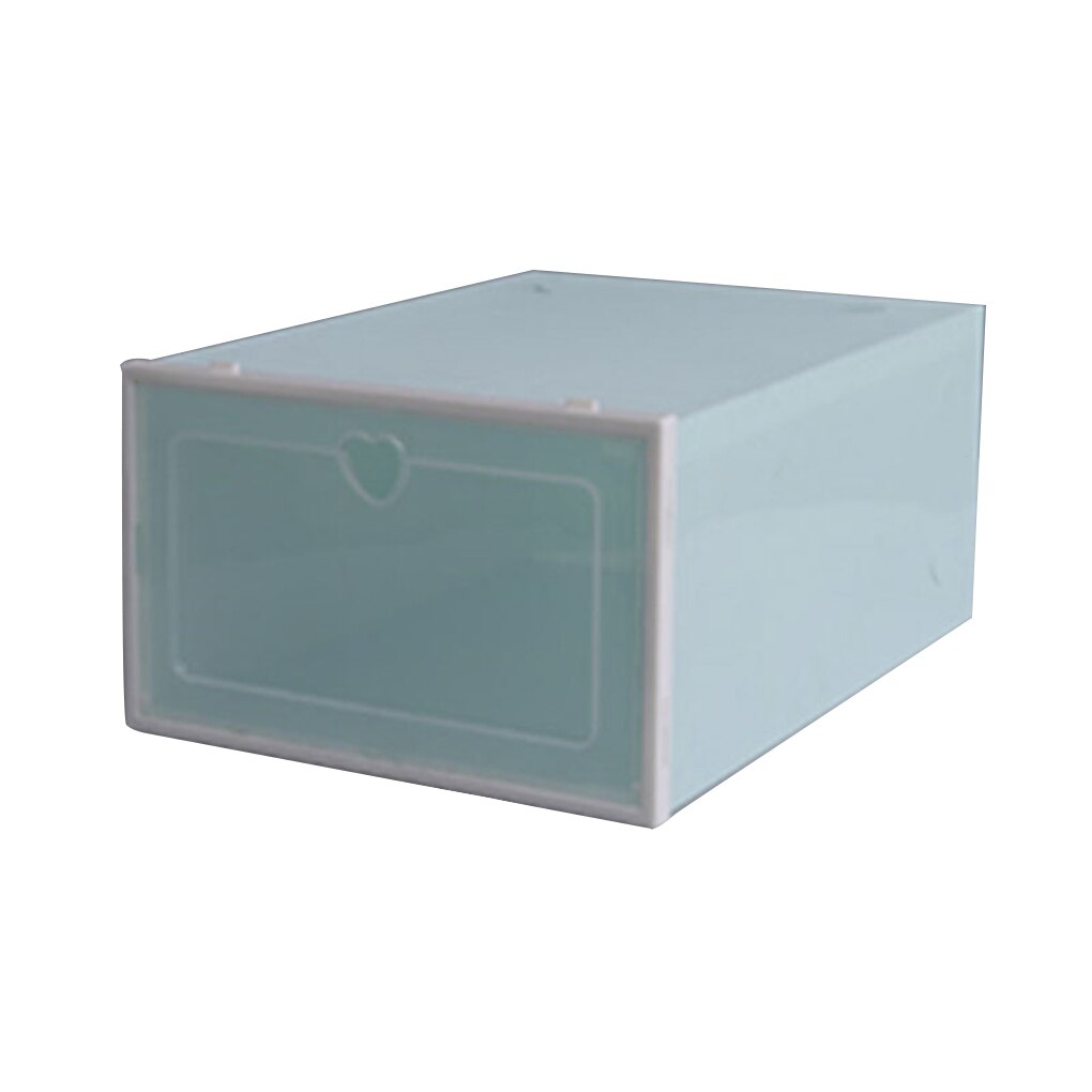 Stackable Storage Shoe Box Transparent Plastic Shoe Box Flip Shoe Storage Artifact Home Storage Tool: Light Green