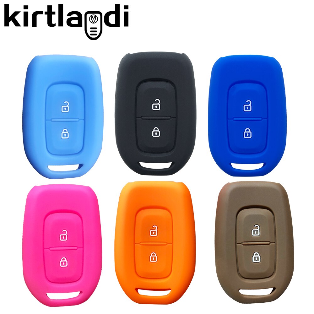 Silicone Car Key Cover Case Holder for Renault Dacia Dokker Duster Logan Laguna Scenic Master Megane 2 Button Remote Key Cover