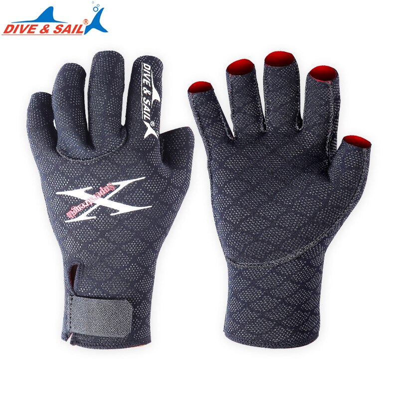 Heren dames 2.5mm neopreen handschoenen duiken anti-kras halve vinger duik speervissers handschoenen antislip snorkelen duikhandschoenen