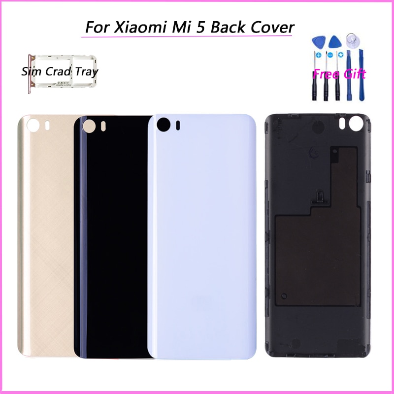 Dla Xiaomi Mi5 Powrót pokrywa Obudowa ochronna bateria tylna pokrywa wymiana obudowy 5.15 "dla Xiaomi Mi 5 pokrywa baterii + bezpłatny prezent