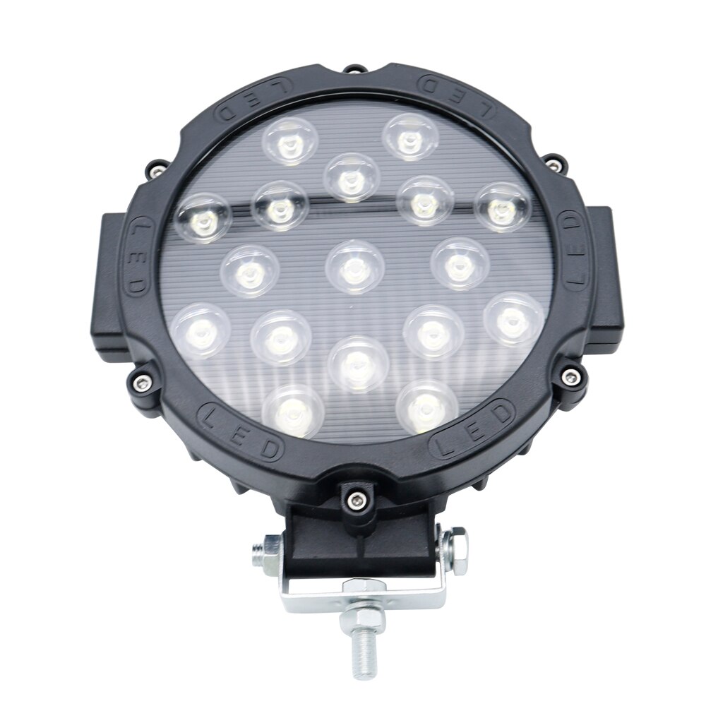 2pcs 7 inch 51W Round LED Work Light Spot Beam For 4x4 Offroad Truck Tractor ATV SUV Driving Lamp