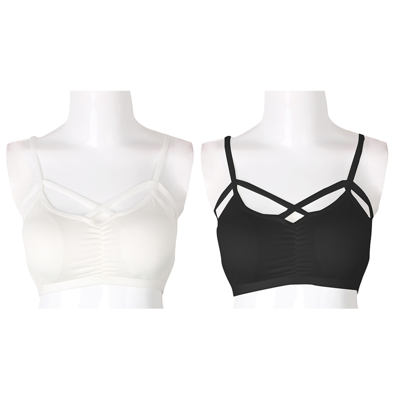 Women Summer Bra Cut Out Underwear Crop Top Lassock Pubertas Girls Strappy Halter Top