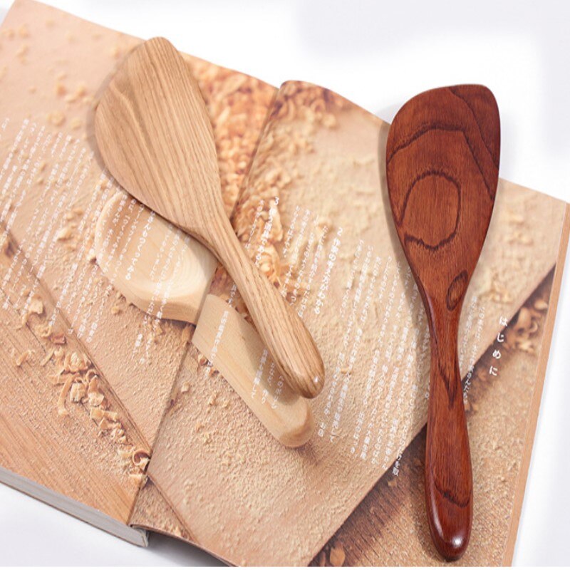 1Pcs Kitchen Utensil Set Gold Wood Shovel Scoop Set Kitchen Cooking Utensils Spatula Kitchen Gadgets Cooking Tools Wood Shovel