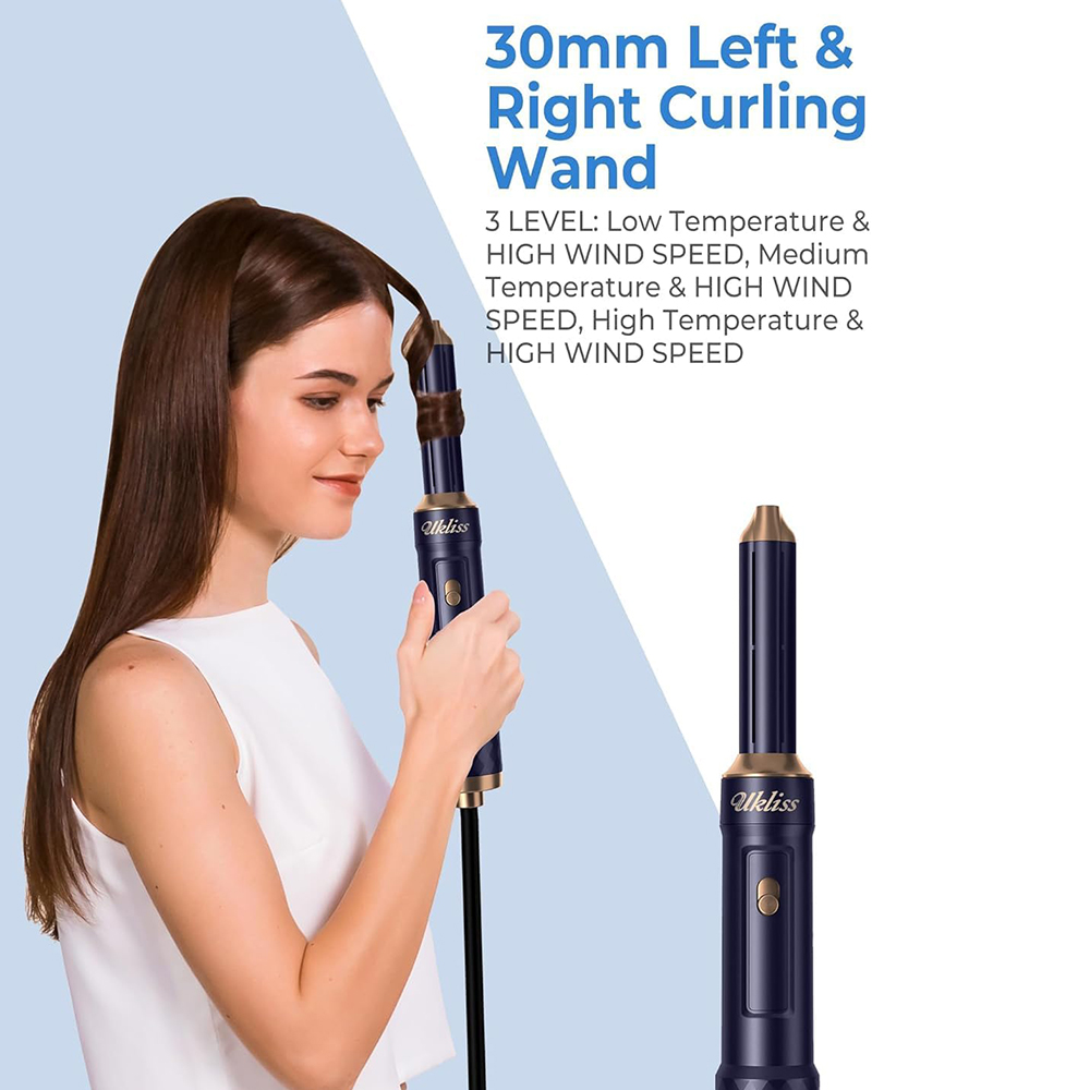 6 in 1 Haartrockner Bürste elektrische Föhn Kamm Haartrockner Negativ ionische Haar gebläse Bürste Luft Styling Locken wickler Lockens Tab