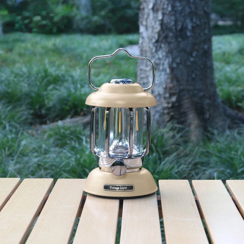 Draagbare Kerosine Vintage Camp Lamp Retro Led Light Outdoor Camping Lantaarn 3 Verlichtingsmodi Tent Licht Voor Wandelen Klimtuin: 10w