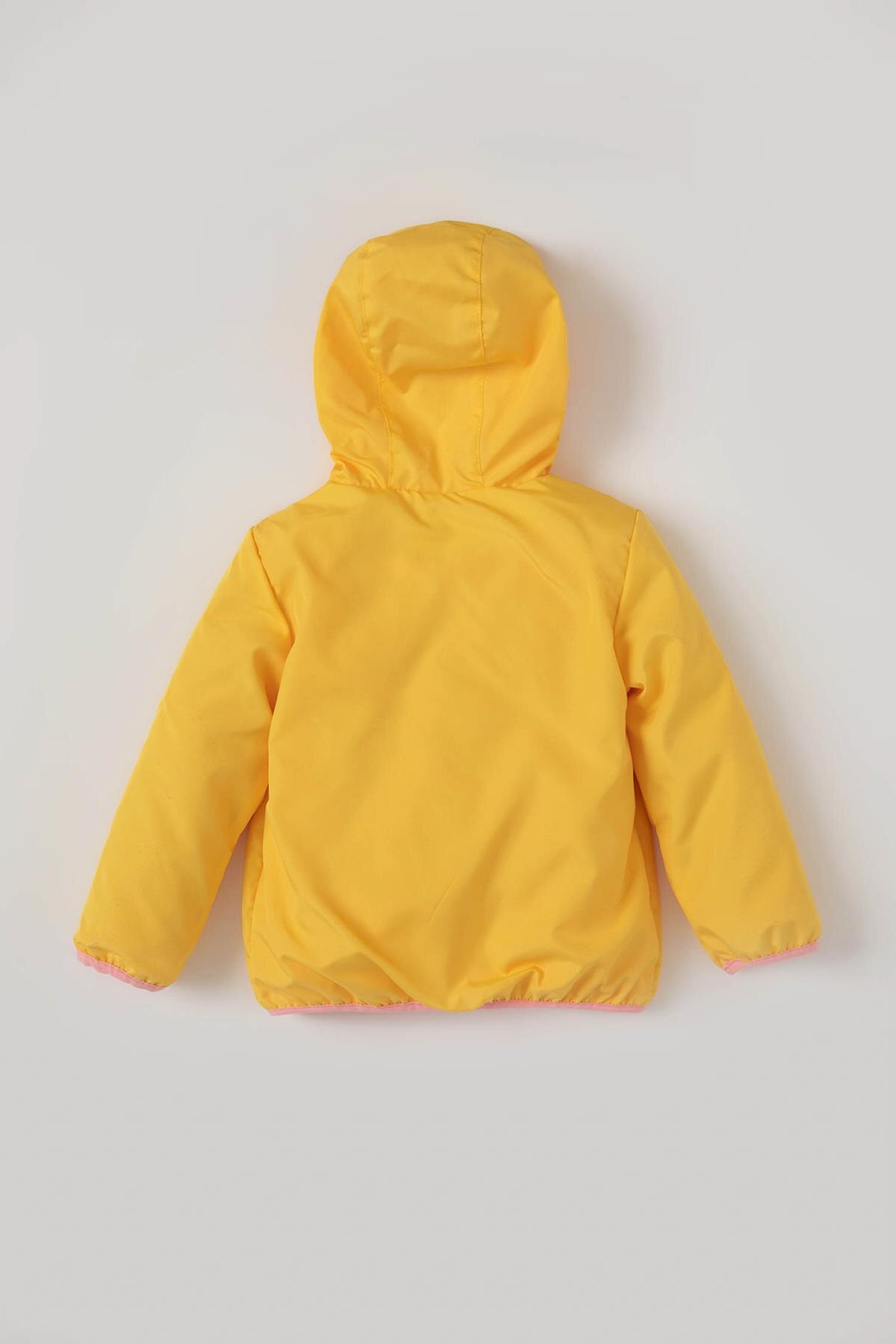 Defacto Lente Babygirl Buitenste Dragen Meisje Paraplu Gedrukt Hooded Dunne Jas Kids Kinderen -T3536A221SP