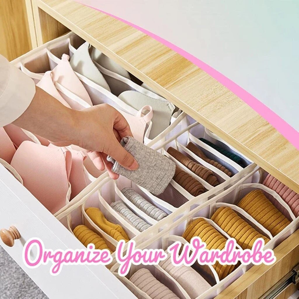 Household Foldable Mesh Underwear Storage Box Socks Bra And Panties Four-color Style Underwear Storage Tool Organizador Armario
