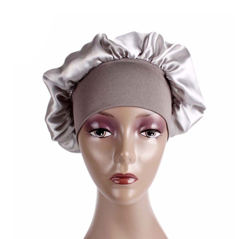 Mujeres Satin Sleep Cap cobertura completa suave gorro de noche para dormir gorra para quimioterapia Cap
