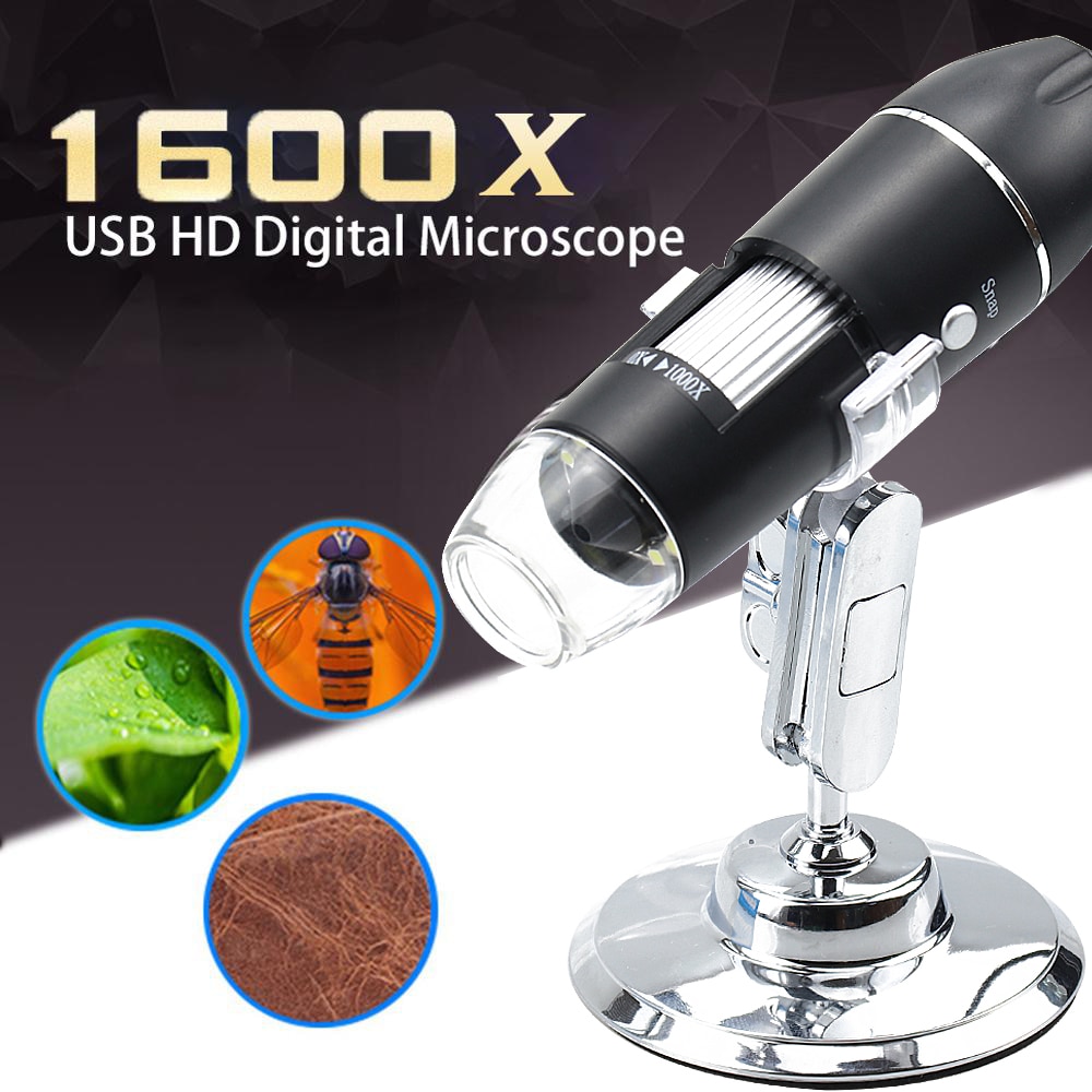 Microscoop Voor Solderen Digitale Microscoop Usb Microscoop Vergrootglas 500X 1000X 1600X Twee Adapters Ondersteuning Windows Android Telefoon