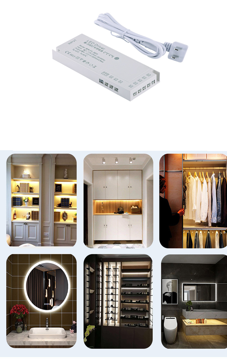 Led Cabinet Light Strip Licht Transformator Dc 12V 24V Verlichting Voeding Dupont Poort Driver 24W 36W 60W 100W 150W