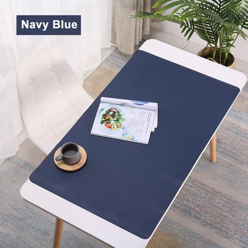 Anti-slip Waterproof Solid Color Large Size PC Laptop Computer Mouse Pad Home Office Table Book Mat Keyboards Mouse Pads: Dark Blue