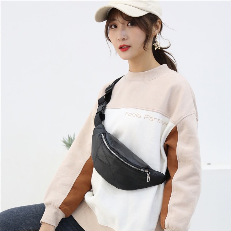 Holografische dames heuptas hologram heuptas pu leer strand reis banaan heuptas rits heuptas heuptas voor meisjes