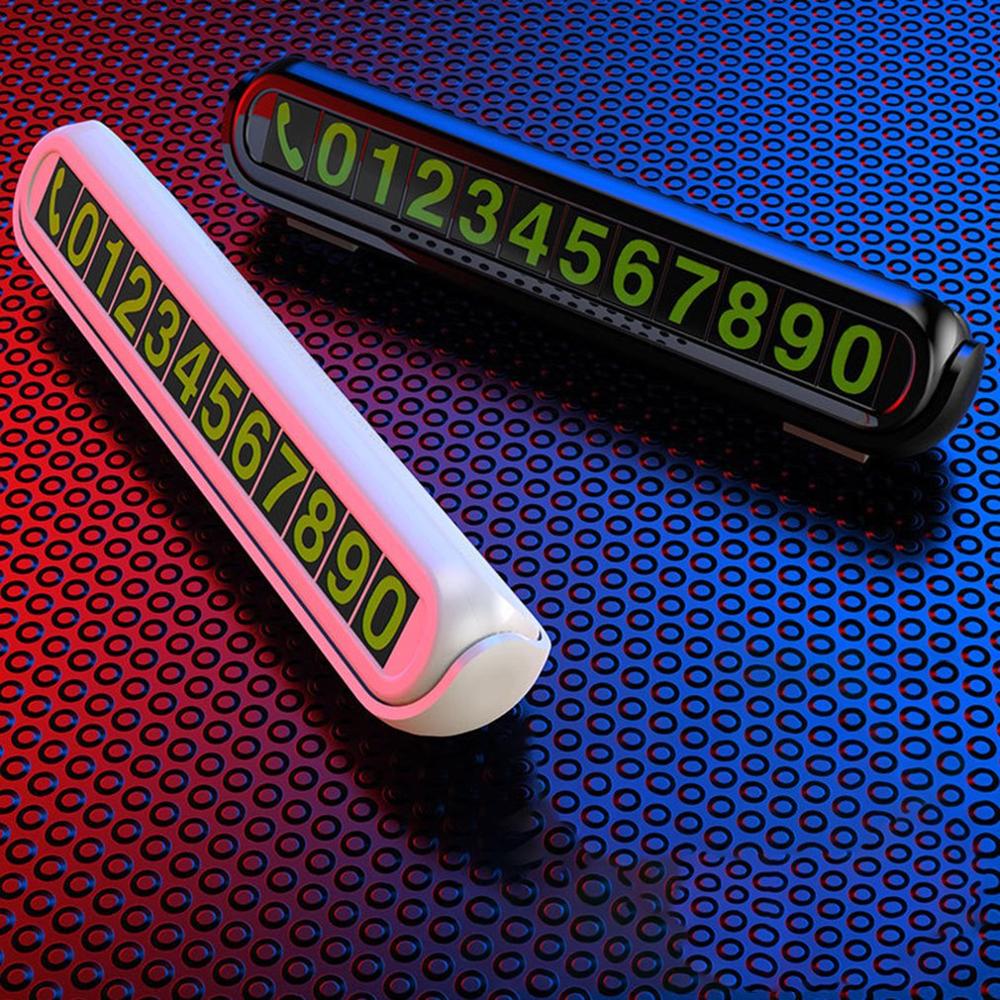 Car Temporary Parking Sign Luminous Car Phone Number Sign Reversal Aroma Parking Card