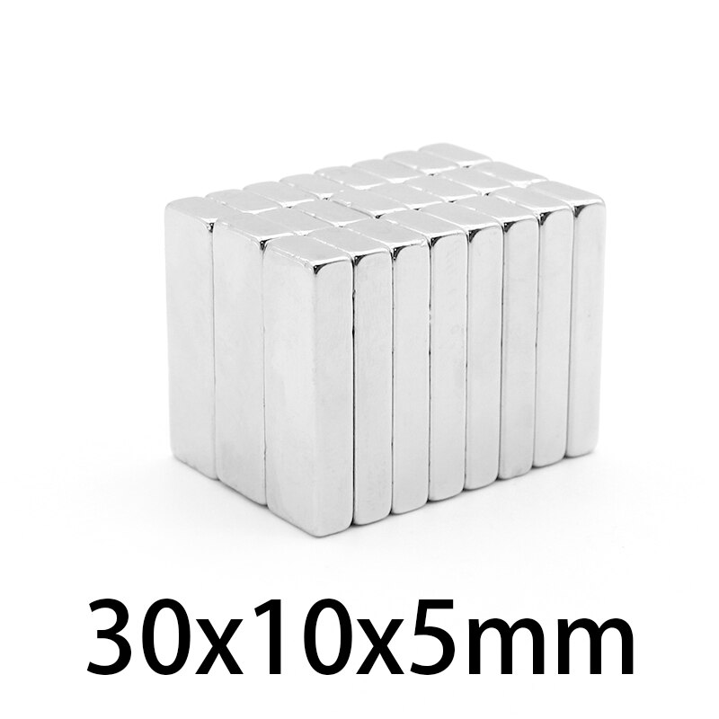 3-30Pcs 30x10x5mm Search Major Quadrate Magnet 30*10*5 Powerful Magnets 30mmx10mmx5mm Strong Neodymium Magnets 30*10*5mm
