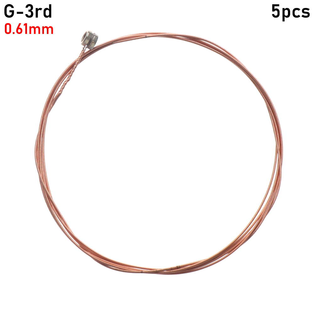 5Pcs Klassieke Akoestische Gitaar Snaren Akoestische Folk Gitaar 3 Stijlen Klassieke Gitaar Onderdelen Muziekinstrumenten: 0.61mm 5pcs