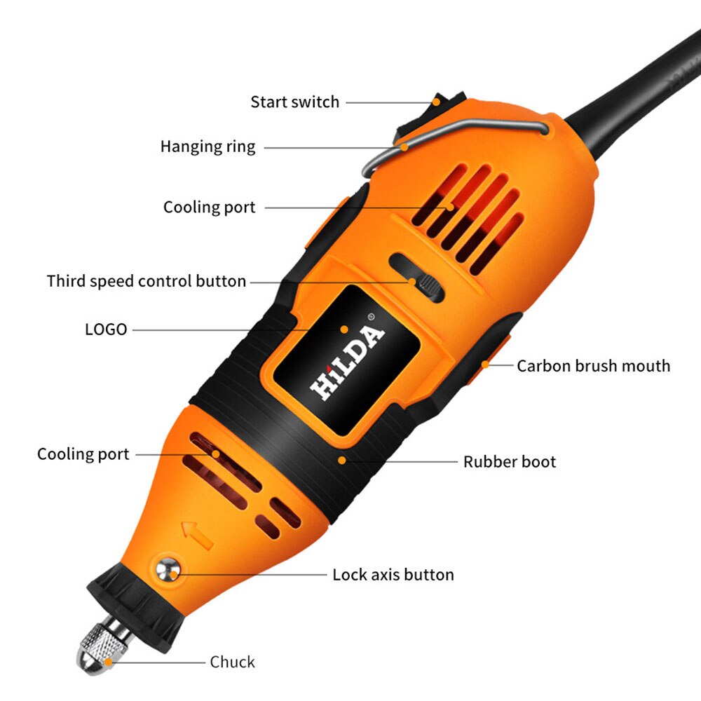 220v elektrische boor-slijpmachine graveerpen mini-boormachine elektrische roterende slijpmachine met dremel-accessoires elektrisch gereedschap