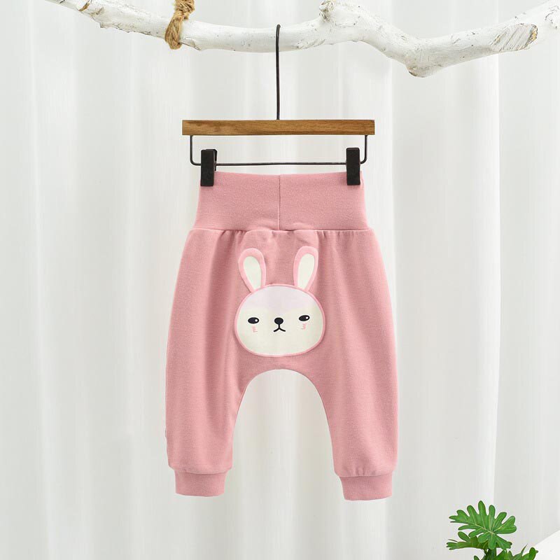 nouvelles filles garçons mignon dessin animé animaux imprimer printemps automne coton taille élastique pantalon décontracté enfants bébé vêtements 9-18 mois
