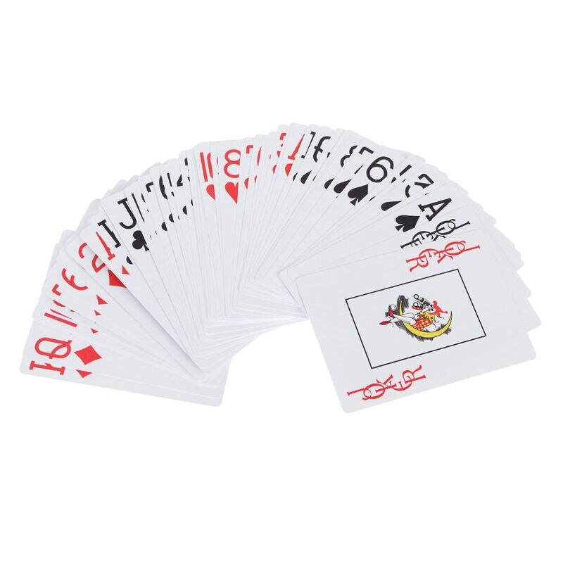 1* Poker 100% PLASTIC Red Poker Size Playing Cards