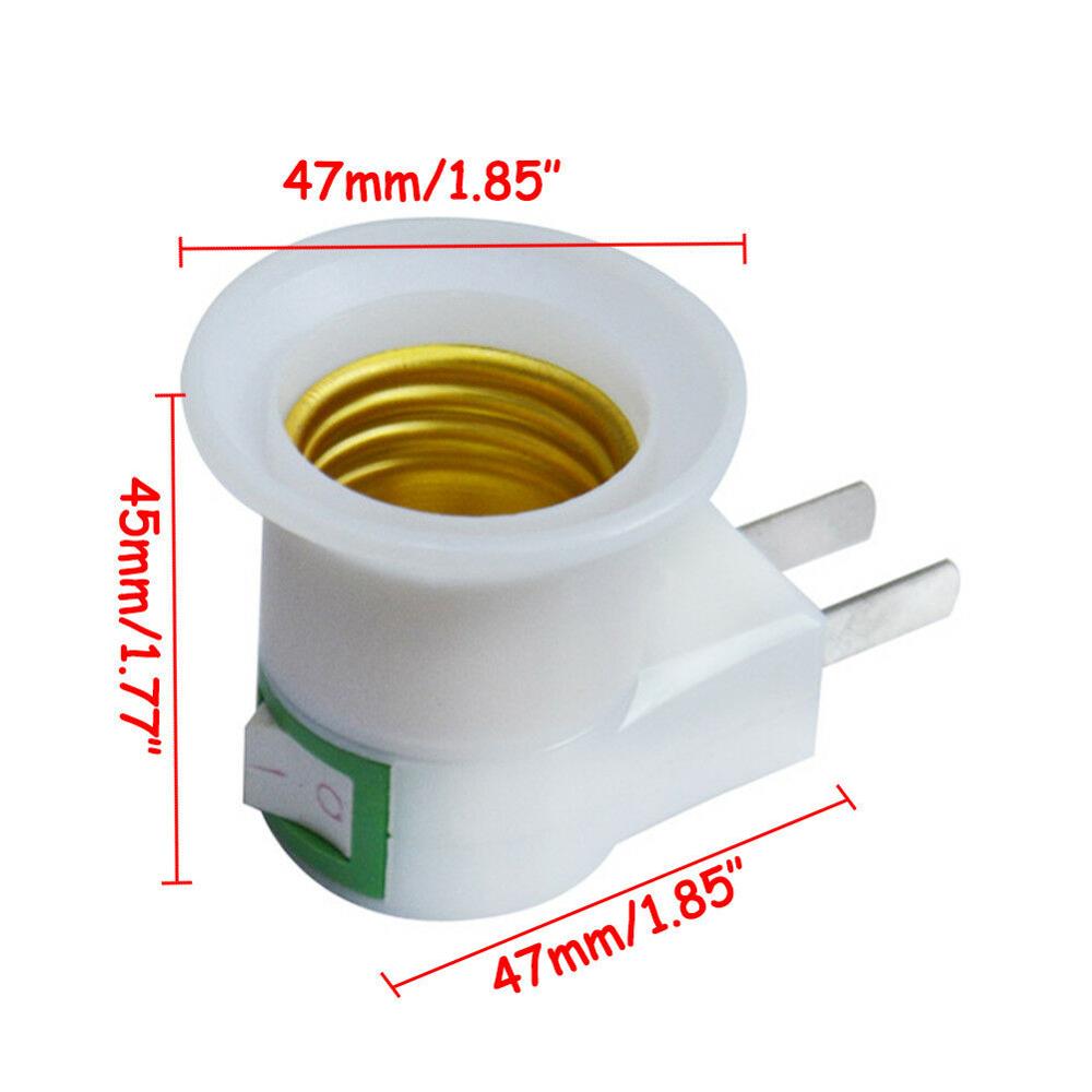 Förderung E27 220V 6A LED Licht Männlichen Buchse zu EU UNS Typ Stecker Adapter Konverter für Birne Lampe Halfter mit an/aus-Geschmack