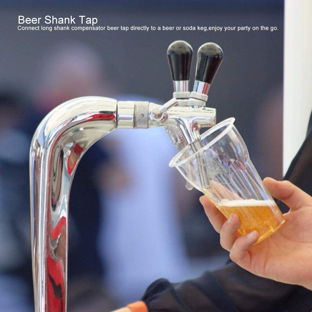 Adjustable Beer Tap Rate Control Faucet with 4inch Shank Home Bar Brewing Tool Draft beer machine beer tap with, G5/8 thread.