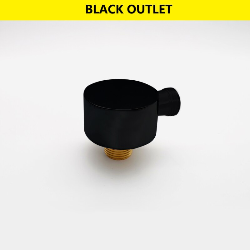 Shower Bar Set with Sliding Bar Solid Brass Outlet Connector 2 Functions Hand Shower 1.5m Hose Adjustable ABS Holder Matt Black: Outlet Black