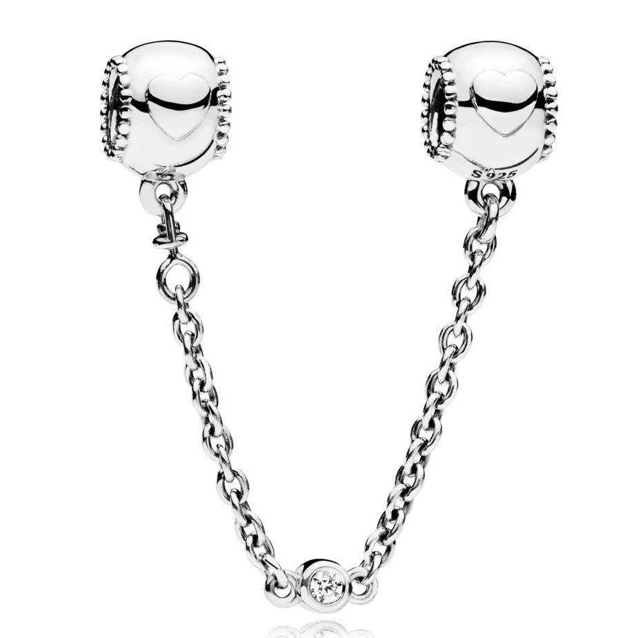 Insignia, fleur de marguerite scintillante, lune et étoiles Arcs d'amour, breloque chaîne de sécurité, perles en argent Sterling 925 idéal pour Bracelet: 5
