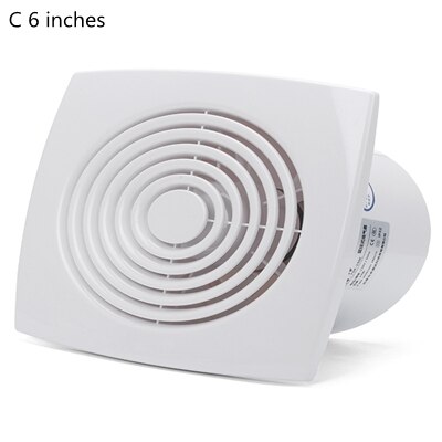 4 or 6 inch ventilator voor thuisgebruik, badkamerventilator, plafond- en wandventilator voor keuken en badkamer, super stil: (ca. (6 inch)