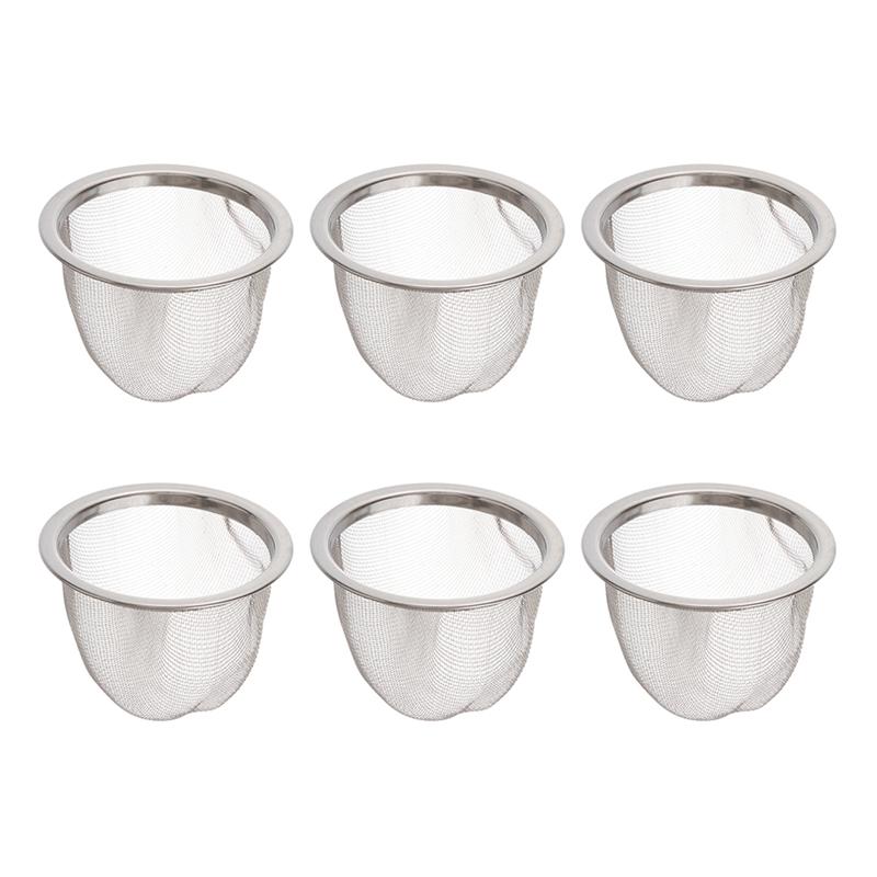 6pcs Stainless Steel Tea Strainer Tea Infuser Stainless Steel Tea Pot Accessories Teapot Tea Partition Net And Tea Leakage Net: 5X5X5CM