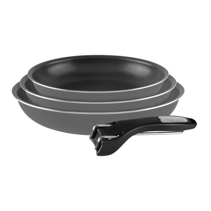 SITRAM ensemble 3 poeles tous feux dont induction + pince 852665