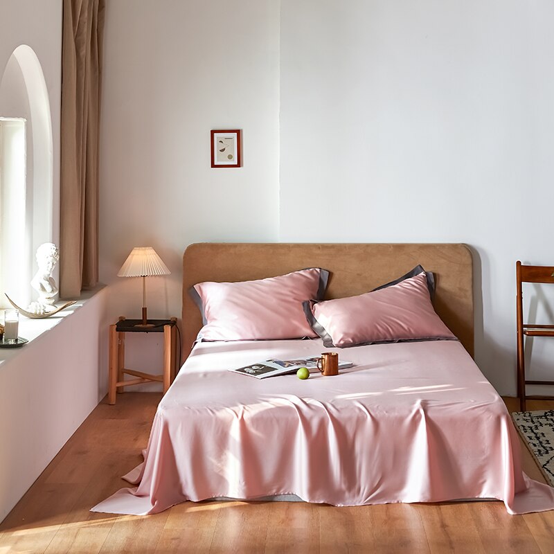 Sábanas de cama tamaño King, suaves y suaves, sensación lujosa, transpirables, refrigeración, hipoalergénicas: Pink