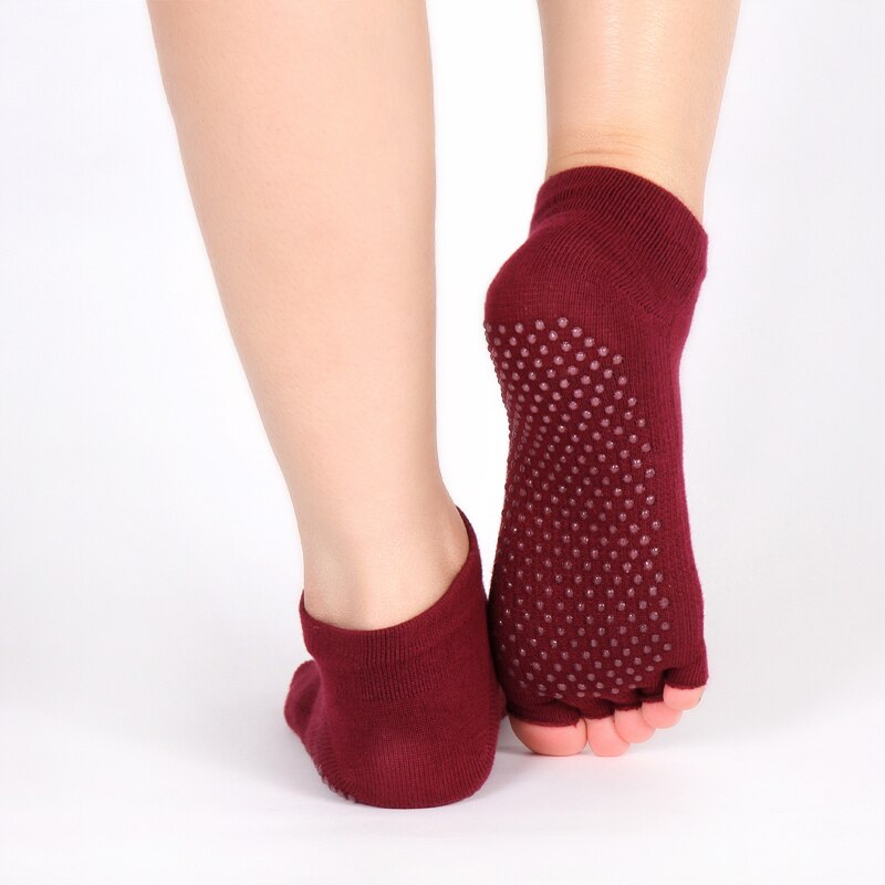 zapatos de Yoga calcetines de Pilates zapatos antideslizante Fondo suave transpirable calcetines de cinco dedos Yoga