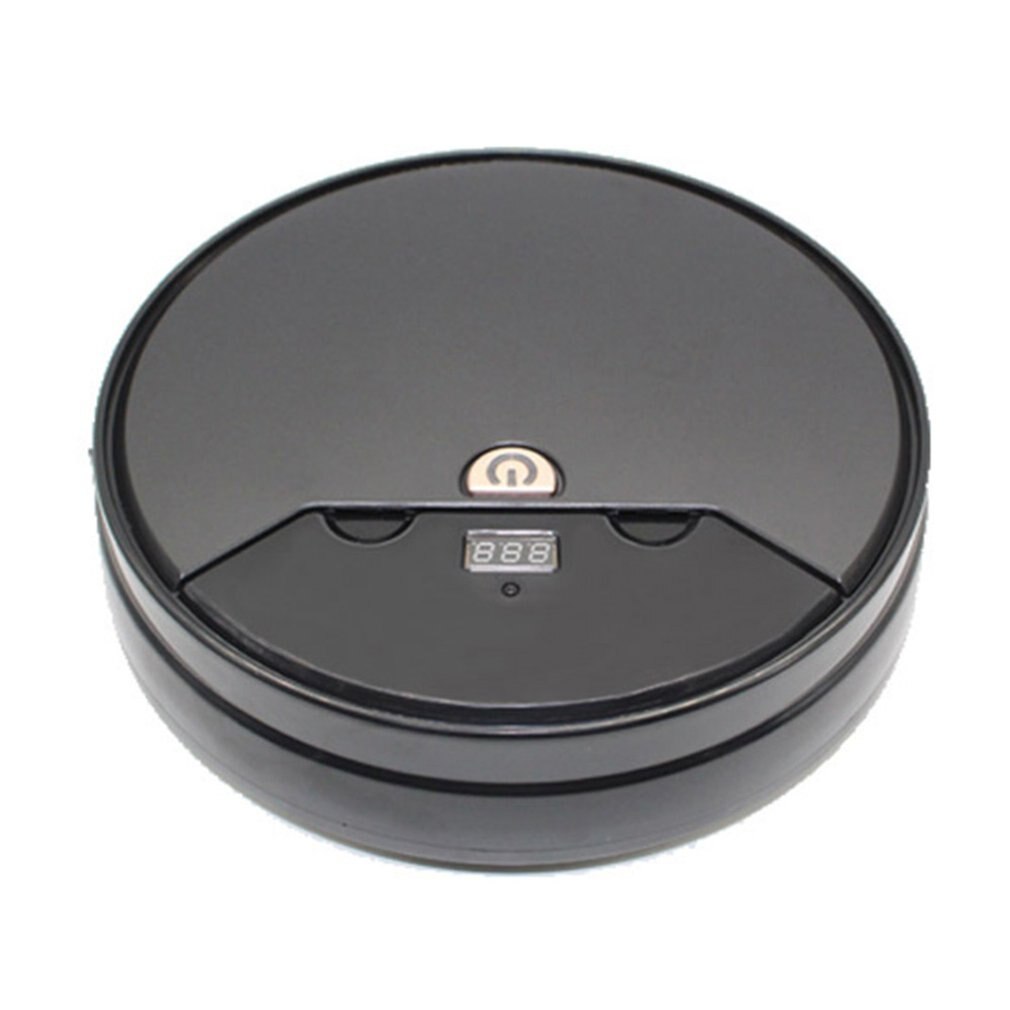 Light Robot Vacuum Cleaner with Strong Suction and Remote Control Super Quiet Ultra-slim Body Touch Switch Dust Box CE: Black