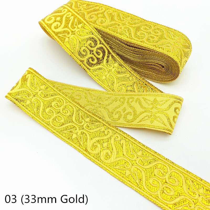 Cinta de encaje bordado étnico Vintage dorado y plateado de 7 yardas, adorno bohemio, accesorios para bolsas de ropa DIY, tela bordada: Plata antigua / M
