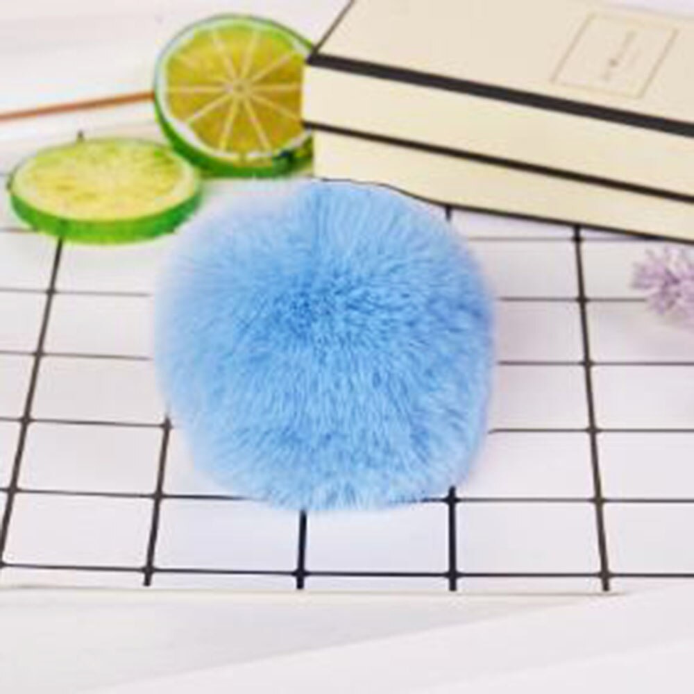 1Pc 8cm gros pompon moelleux en peluche tissu artisanat bricolage doux pon pom pon poms balle furball décor à la maison couture fournitures Craf fleurs boule: blue