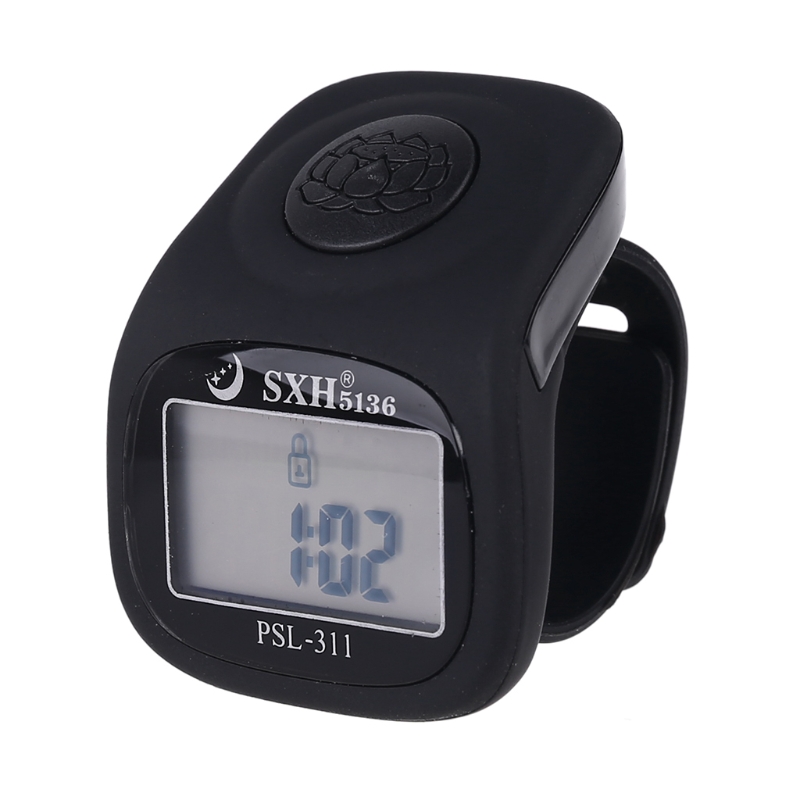Mini elektronische handteller LED-display 6 digitale vingertelteller 8 kanalen: Black