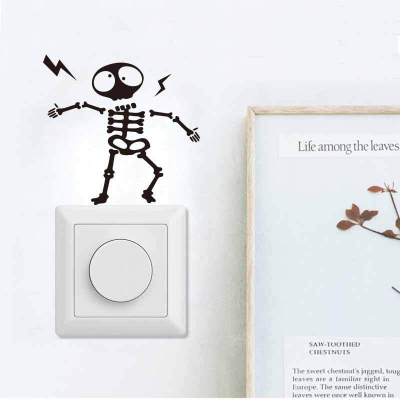 Pvc Cartoon Alien Print Self-adhesive Wall Sticker For Household Wall Decoration