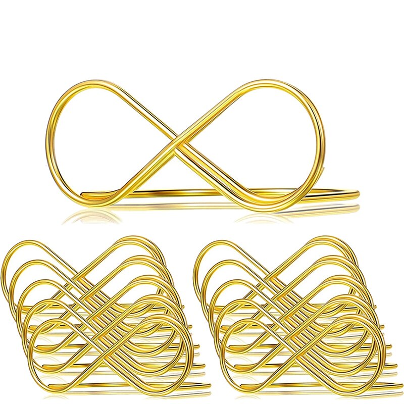 Soporte para mesa de 20 piezas, soporte para Número de mesa, con forma de lazo, de Metal: Gold