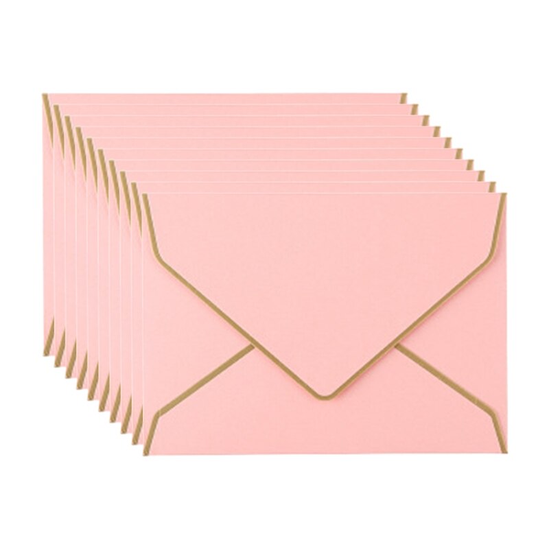 10pcs/set Stamping Blessing Simple Greeting Card Matching Envelope Message Card Birthday Greeting