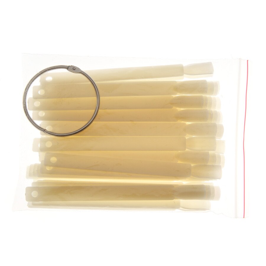 Falske negle 50 stk/parti vifteformet nail art display uv gel neglelak farveprøver øve nagel waaier palette ongle: Naturlig