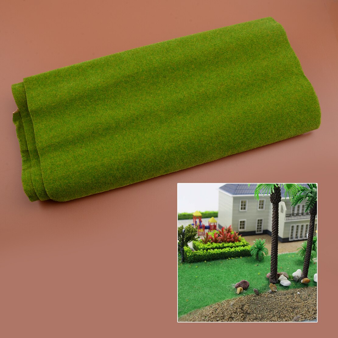 LETAOSK 0.35m*1m Grass Green Grass Mat Artificial Lawn Carpet Model Architectural Layout