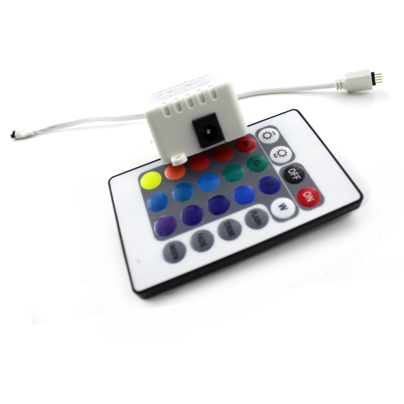 Dc 12v rgb ir fjernbetjening 24 nøgler ledet driver lysdæmper til led strip lys smd 2835/3528/5050/5730/5630/3014