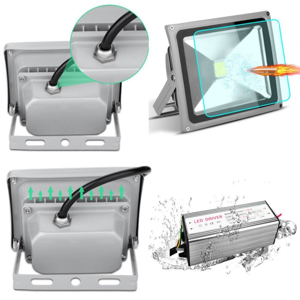 Lampes d'inondation Led RGB Ip65 projecteurs imperméables arbre lumières jardin cour chemin lampe 10 W 20 W 30 W 50 W 220 V avec télécommande
