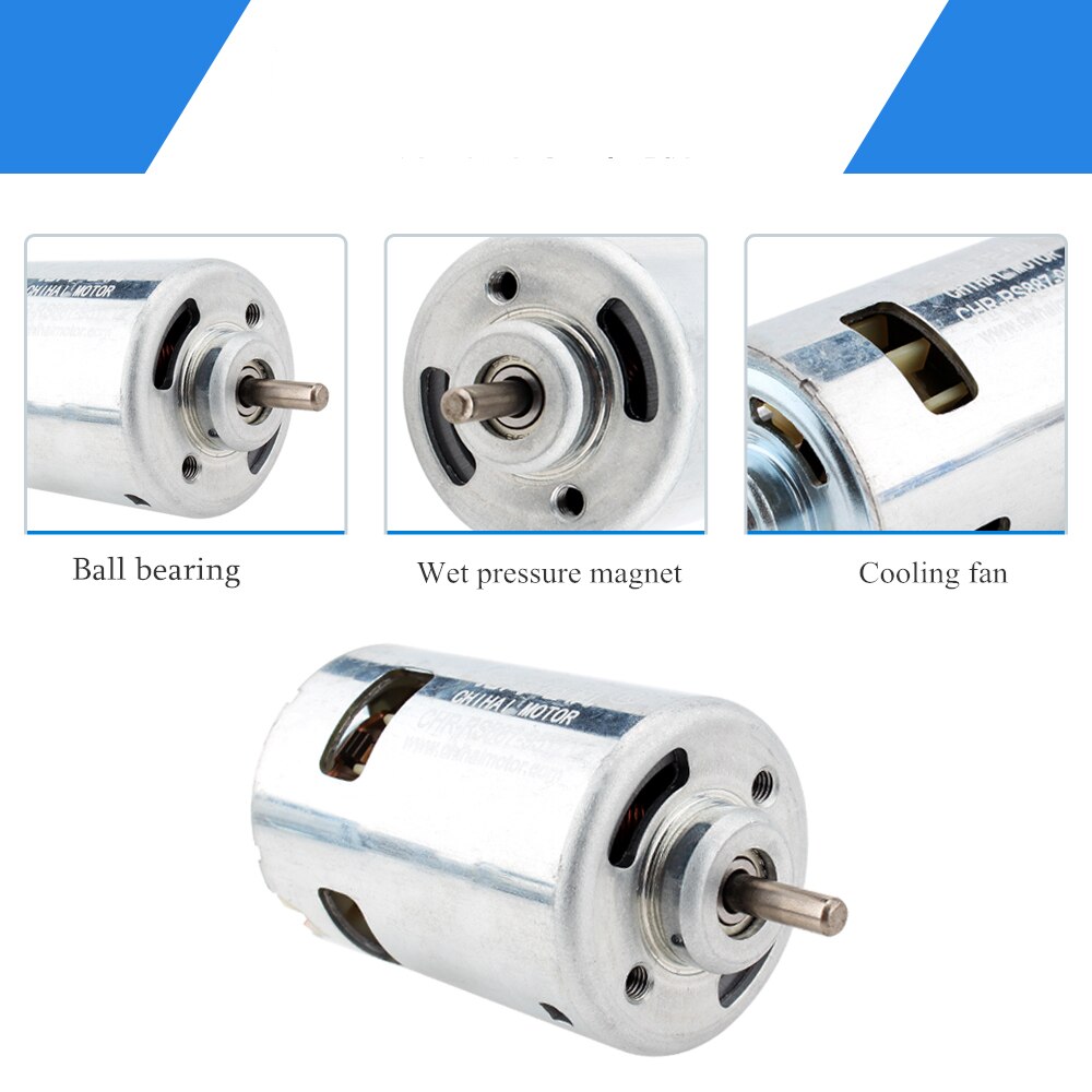 Chihai RS-887 szczotka węglowa silnik prądu stałego 18V 1100W DIY walczący robot oczyszczanie powietrza system zasilania sprzęt medyczny 12V